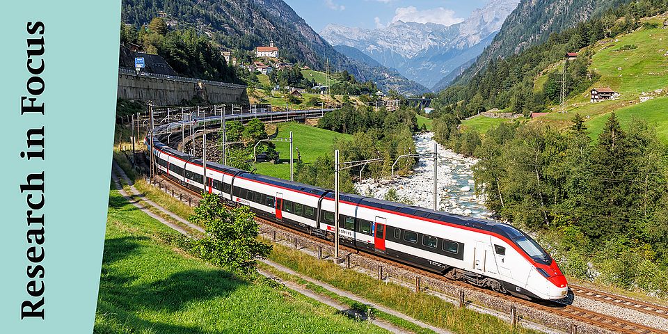 Swiss train and landscape