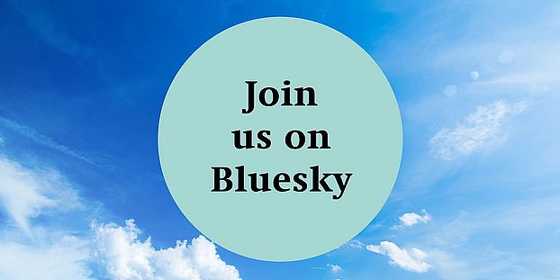 "Join us on Bluesky", Stock Photo